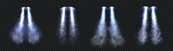 Jetpack Σύννεφο Καπνού Μονοπάτι Μπλε Επίδραση Διάνυσμα Φωτιά Περίγραμμα Ταχύτητας — Διανυσματικό Αρχείο