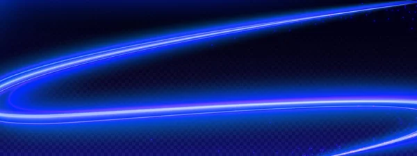 Snelheid Wervellijn Met Neon Licht Effect Vector Achtergrond Blauwe Abstracte — Stockvector