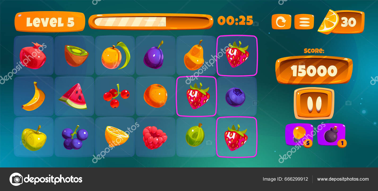 Jogo de formas combinando com objetos de comida