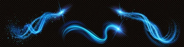 Spiral Magic Vortex Light Effect Glow Vector Neon Energy Swirl — Stock Vector