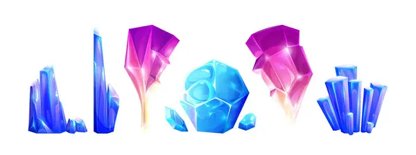Mücevher Taşı Elmas Kristalleri Hazine Jeoloji Oyunu Kavramı Için Mücevher — Stok Vektör