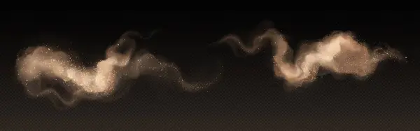 Грязная Песчаная Пыль Порошок Пустыни Эффектом Вектора Дыма Изолированная Летающая Лицензионные Стоковые Иллюстрации
