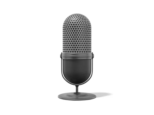 Modern Microphone Realistic Icon White Background Rendering — Stock Photo, Image