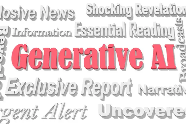 Generative Text Center Newspaper Headline Cloud Concept News Important Event Stock Picture