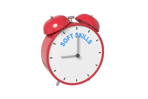 Ringing Alarm Clock Text Soft Skills Deadline Concept Illustration Stock Image