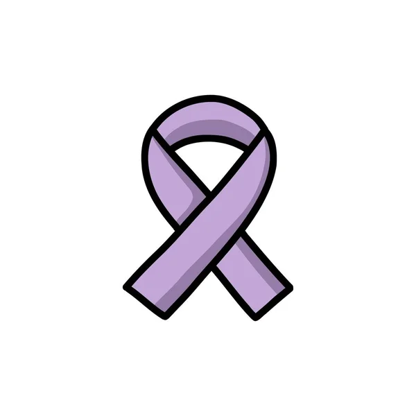 精巣癌の認識リボンドアのアイコン ベクトルイラスト — ストックベクタ