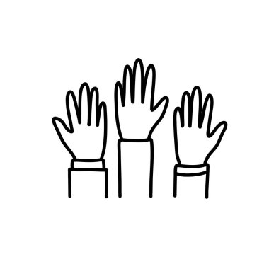 Oy karalama simgesi, vektör illüstrasyonu