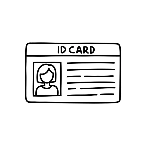 Card Doodle Icon Vector Illustration — 스톡 벡터