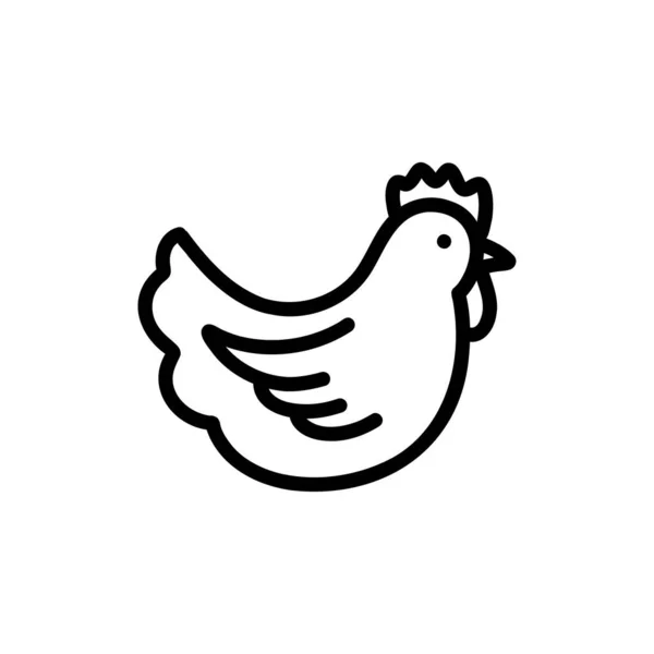 Иконка Курицы Векторная Иллюстрация — стоковый вектор