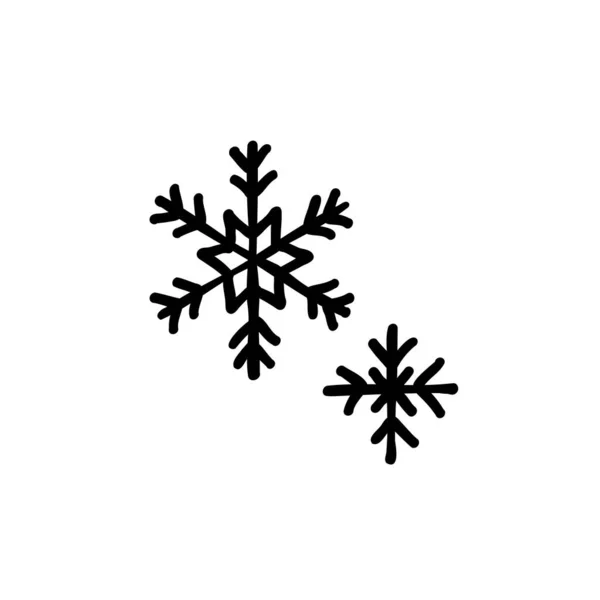 Copo Nieve Garabato Icono Ilustración Dibujada Mano — Vector de stock