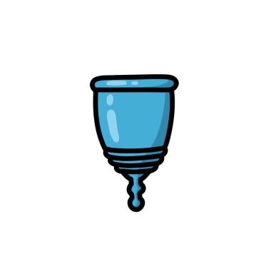 Adet kupası karalama simgesi, vektör illüstrasyonu