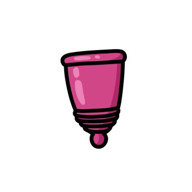 Adet kupası karalama simgesi, vektör illüstrasyonu