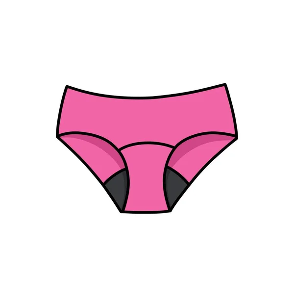 Menstruel Culotte Gribouillage Icône Illustration Vectorielle — Image vectorielle