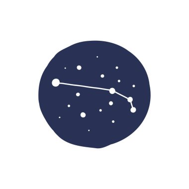 Arılar takımyıldızı karalama simgesi, vektör illüstrasyonu