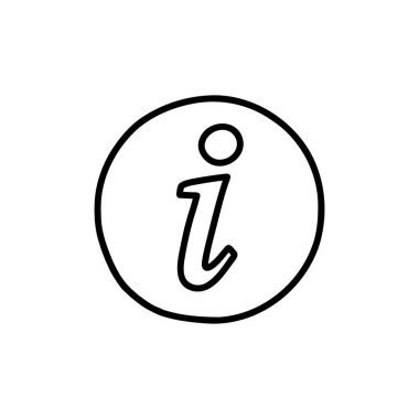 info sign doodle icon, vector illustration
