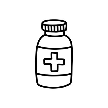 medicine doodle icon, vector illustration