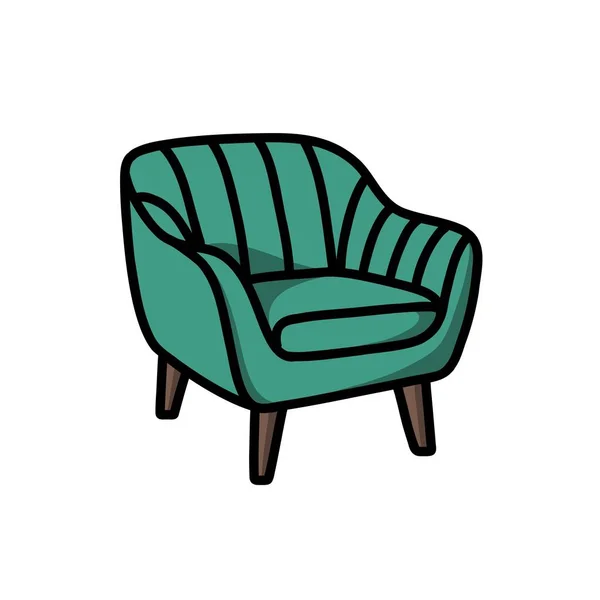 Chair Doodle Icon Vector Illustration — Stock Vector