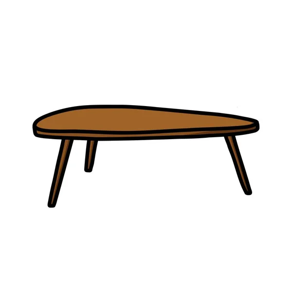 Tisch Doodle Symbol Vektorillustration — Stockvektor