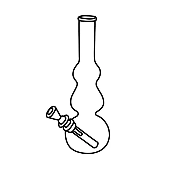 Fumando Icona Doodle Bong Illustrazione Vettoriale — Vettoriale Stock