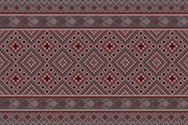 stock image Pixel art pattern seamless for Fabric geometric ethnic pattern seamless,Pixel pattern art wallpaper Background, Design for fabric, curtain, carpet ,geometry seamless pattern art illustration