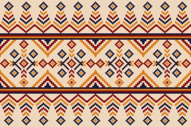 Kumaş geometrik etnik desensiz, piksel desenli duvar kâğıdı arka planı, kumaş, perde, halı, geometrik desensiz sanat çizimleri için etnik desensiz pikseller