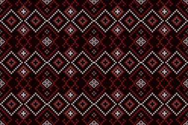 Kumaş geometrik etnik desensiz, piksel desenli duvar kâğıdı arka planı, kumaş, perde, halı, geometrik desensiz sanat çizimleri için etnik desensiz pikseller