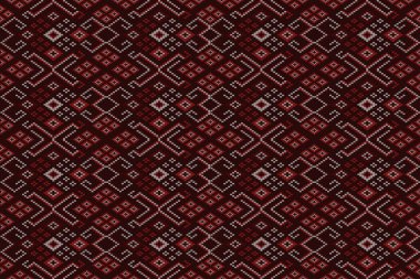 Kumaş geometrik etnik desensiz, piksel desenli duvar kâğıdı arka planı, kumaş, perde, halı, geometrik desensiz sanat çizimleri için etnik desensiz pikseller