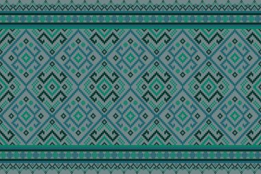 Kumaş geometrik etnik desensiz, piksel desenli duvar kâğıdı arka planı, kumaş, perde, halı, geometrik desensiz sanat çizimleri için etnik desensiz pikseller