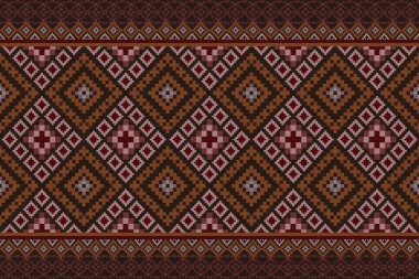 Kumaş geometrik etnik desensiz, piksel desenli duvar kâğıdı arka planı, kumaş, perde, halı, geometrik desensiz sanat çizimleri için etnik desensiz pikseller