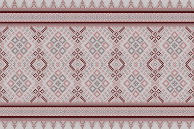 Kumaş geometrik etnik desensiz, piksel desenli duvar kâğıdı arka planı, kumaş, perde, halı, geometrik desensiz sanat çizimleri için etnik desensiz pikseller