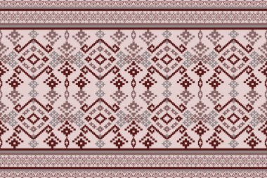 Kumaş geometrik etnik desensiz, piksel desenli duvar kâğıdı arka planı, kumaş, perde, halı, geometrik desensiz sanat çizimleri için etnik desensiz pikseller