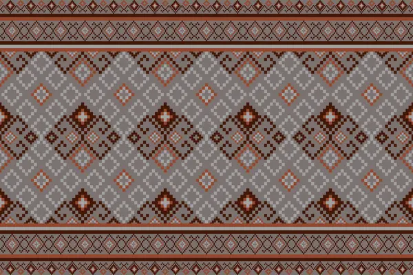 Kumaş geometrik etnik desensiz, piksel desenli duvar kâğıdı arka planı, kumaş, perde, halı, geometrik desensiz sanat çizimleri için etnik desensiz pikseller