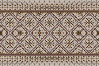 Kumaş geometrik etnik desensiz, piksel desenli duvar kâğıdı arka planı, kumaş, perde, halı, geometrik desensiz sanat çizimleri için etnik desensiz pikseller