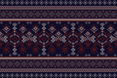 Kumaş geometrik etnik desensiz, piksel desenli duvar kâğıdı arka planı, kumaş, perde, halı, geometrik desensiz sanat çizimleri için etnik desensiz pikseller