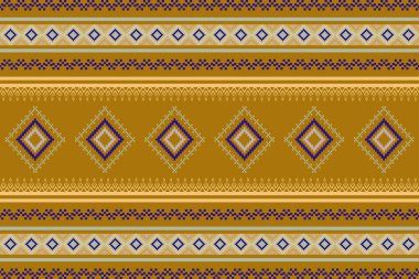 Kumaş geometrik etnik desensiz, piksel desenli duvar kâğıdı arka planı, kumaş, perde, halı, geometrik desensiz sanat çizimleri için etnik desensiz pikseller