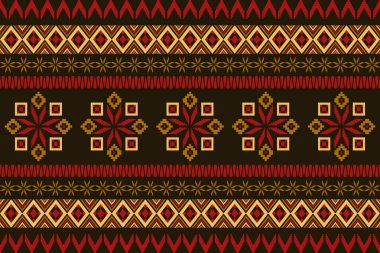 Kumaş geometrik etnik desensiz, piksel desenli duvar kâğıdı arka planı, kumaş, perde, halı, geometrik desensiz sanat çizimleri için etnik desensiz pikseller