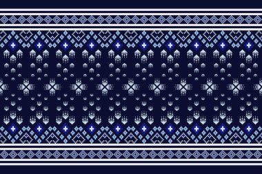 Kumaş geometrik etnik desensiz, piksel desenli duvar kâğıdı arka planı, kumaş, perde, halı, geometrik desensiz sanat çizimleri için etnik desensiz pikseller