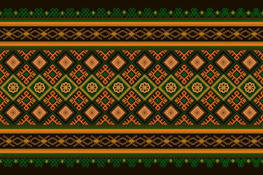 Etnik desensiz, dikişsiz geometrik, Aztek işlemeli, dikişsiz sınır desenleri. Etnik desensiz, kalıplı duvar kağıdı arka planı, kumaş, perde, halı, geometrisiz desen.