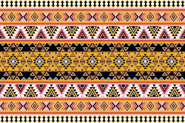 Etnik desensiz, dikişsiz geometrik, Aztek işlemeli, dikişsiz sınır desenleri. Etnik desensiz, kalıplı duvar kağıdı arka planı, kumaş, perde, halı, geometrisiz desen.