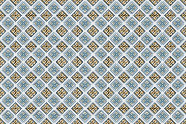 Etnik desensiz, dikişsiz geometrik, Aztek işlemeli, dikişsiz sınır desenleri. Etnik desensiz, kalıplı duvar kağıdı arka planı, kumaş, perde, halı, geometrisiz desen.