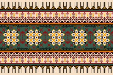 Etnik desensiz, geometrik tasarım, Aztek nakışlı sınır işlemesiz desenler. Etnik tasarım, desenli duvar kâğıdı Arka planı, kumaş, perde, halı, geometri dikişsiz desen.