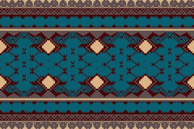 Etnik desensiz, geometrik tasarım, Aztek nakışlı sınır işlemesiz desenler. Etnik tasarım, desenli duvar kâğıdı Arka planı, kumaş, perde, halı, geometri dikişsiz desen.