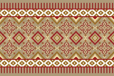 Etnik desensiz, geometrik tasarım, Aztek nakışlı sınır işlemesiz desenler. Etnik tasarım, desenli duvar kâğıdı Arka planı, kumaş, perde, halı, geometri dikişsiz desen.