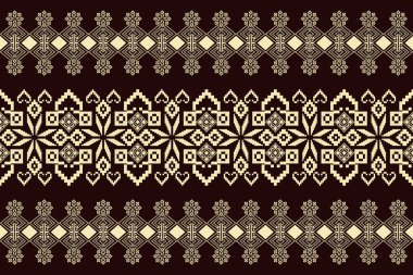 Ethnic pattern seamless, Geometric design ,Aztec embroidery border seamless patterns.ethnic design,  pattern art wallpaper Background, Design for fabric, curtain, carpet ,geometry seamless pattern clipart