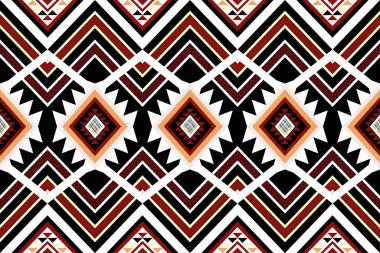 Doğulu etnik desensiz geleneksel arka plan, kumaş, giysi, halı, duvar kağıdı, batik, ambalaj, illüstrasyon nakışı, vektör etnik desen Fas, Geometrik desen 