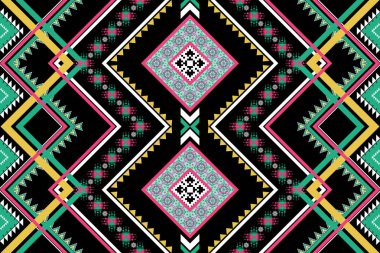 Geometrik etnik şablon pürüzsüz, Retro kabile vektörü, nakışsız sınır desenleri. Etnik tasarım, hipster arkaplan, duvar kağıdı arka plan, tasarım perdesi, halı, kumaş, tekstil.