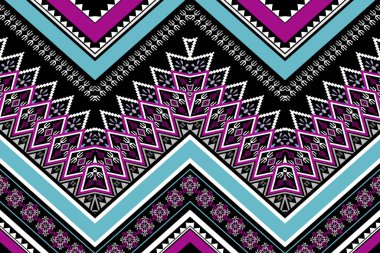 Arkaplan için geometrik etnik desensiz tasarım, kabile geometrik dikişsiz desenler, etnik tasarım, hipster fon, duvar kağıdı arka plan, tasarım perdesi, halı, kumaş, tekstil