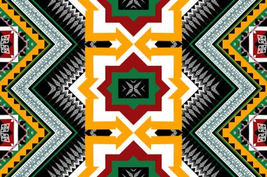 Arkaplan için geometrik etnik desensiz tasarım, kabile geometrik dikişsiz desenler, etnik tasarım, hipster fon, duvar kağıdı arka plan, tasarım perdesi, halı, kumaş, tekstil