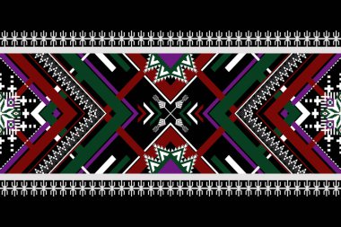 Arkaplan için geometrik etnik desensiz tasarım, kabile geometrik dikişsiz desenler, etnik tasarım, hipster fon, duvar kağıdı arka plan, tasarım perdesi, halı, kumaş, tekstil