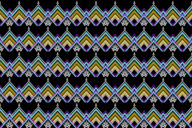 Arkaplan için geometrik etnik desensiz tasarım, kabile geometrik dikişsiz desenler, etnik tasarım, hipster fon, duvar kağıdı arka plan, tasarım perdesi, halı, kumaş, tekstil